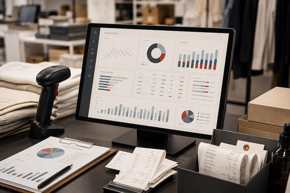 Dashboard analityczny i dokumenty sprzedażowe.